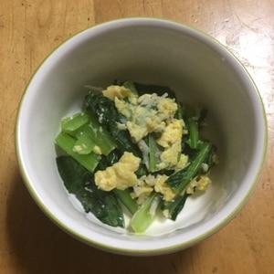 シャキシャキふわふわ　冷めても美味しい小松菜炒め♪